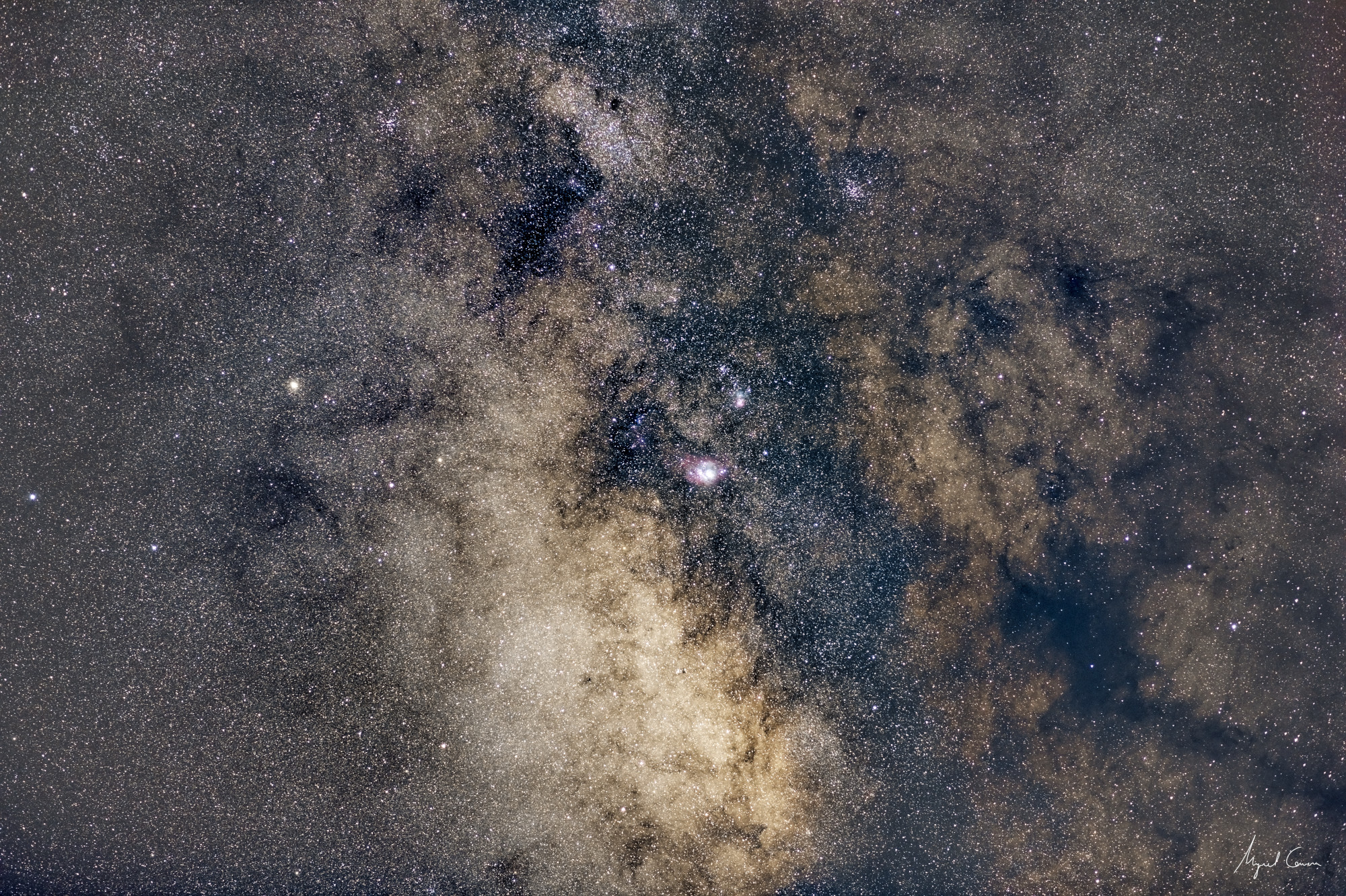 Nebulosa del Lago y Trífidas.
